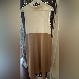 Zara knit and silk midi dress